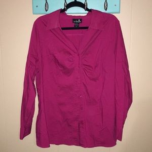 Lane Bryant 22 Stretch Button Down
